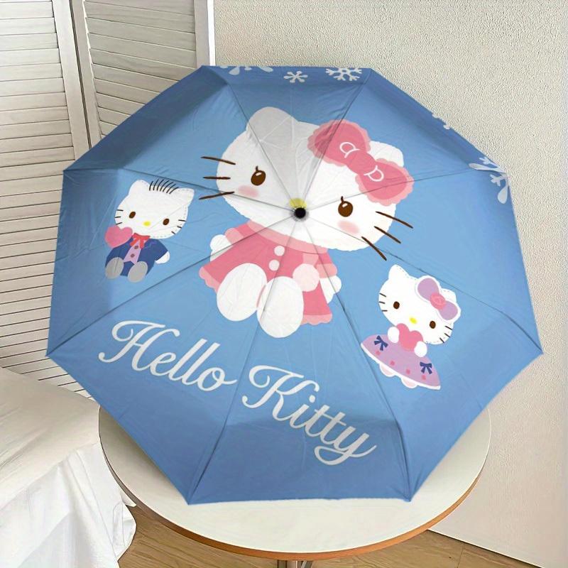 1pc Hello Kitty Winter Edition Umbrella with Plastic Handle,Suitable for All Seasons Home Travel Outdoor UmbrellaSanlio542