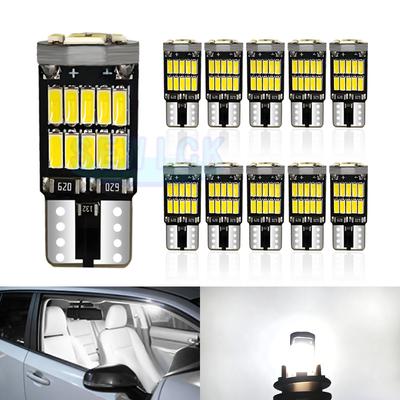 SEWICK 100PCS T10 W5W Led Bulbs 26SMD 4014 Chips 194 501 Canbus White Signal Lamp Car Interior Dome Reading Clearance Lights 12V