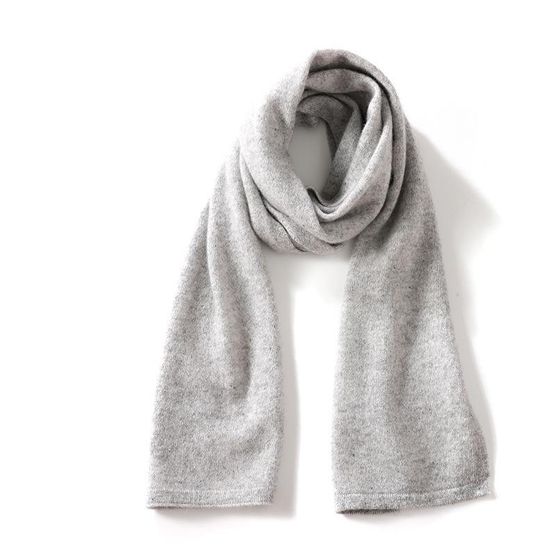 Women's 100% Pure Cashmere Scarf - Warm Soft Neck Warmer for Autumn/Winter, Solid Color, Perfect Gift