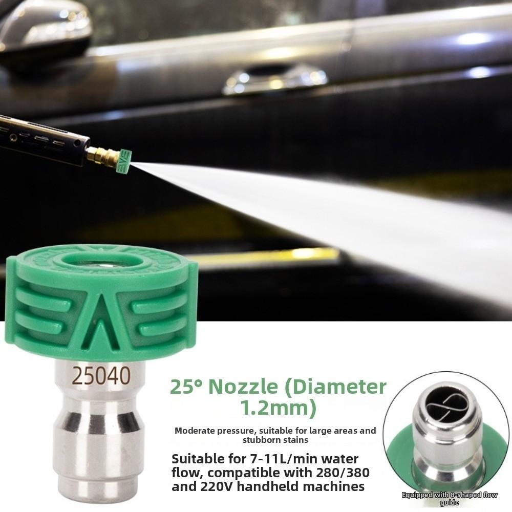 Rotating High Pressure Washer Tips Stainless Steel Washer Adapter Watering Soap Nozzle Tip Patio