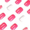 Nail Pink White Nail Patch Removable Pink White Wave Line Graffiti Nail Patch Nails