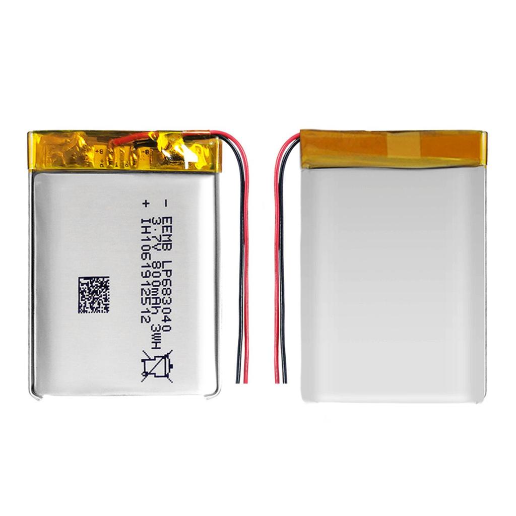 EEMB LP683040 Polymer Lithium Battery 3.7V 800mAh with Protection Board