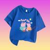 Peppa Pig Children's Cotton Short-sleeved Boys' Sports Shirt, Girls' Casual Top, Summer T-shirt with Cartoon Print