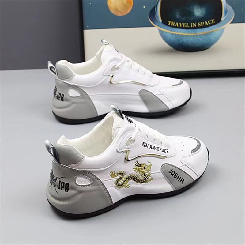 2024 Dragon Spring New Men's and Women's Same Couple Daddy Shoes Women's Running Sneakers Versatile Soft-soled Casual Shoes