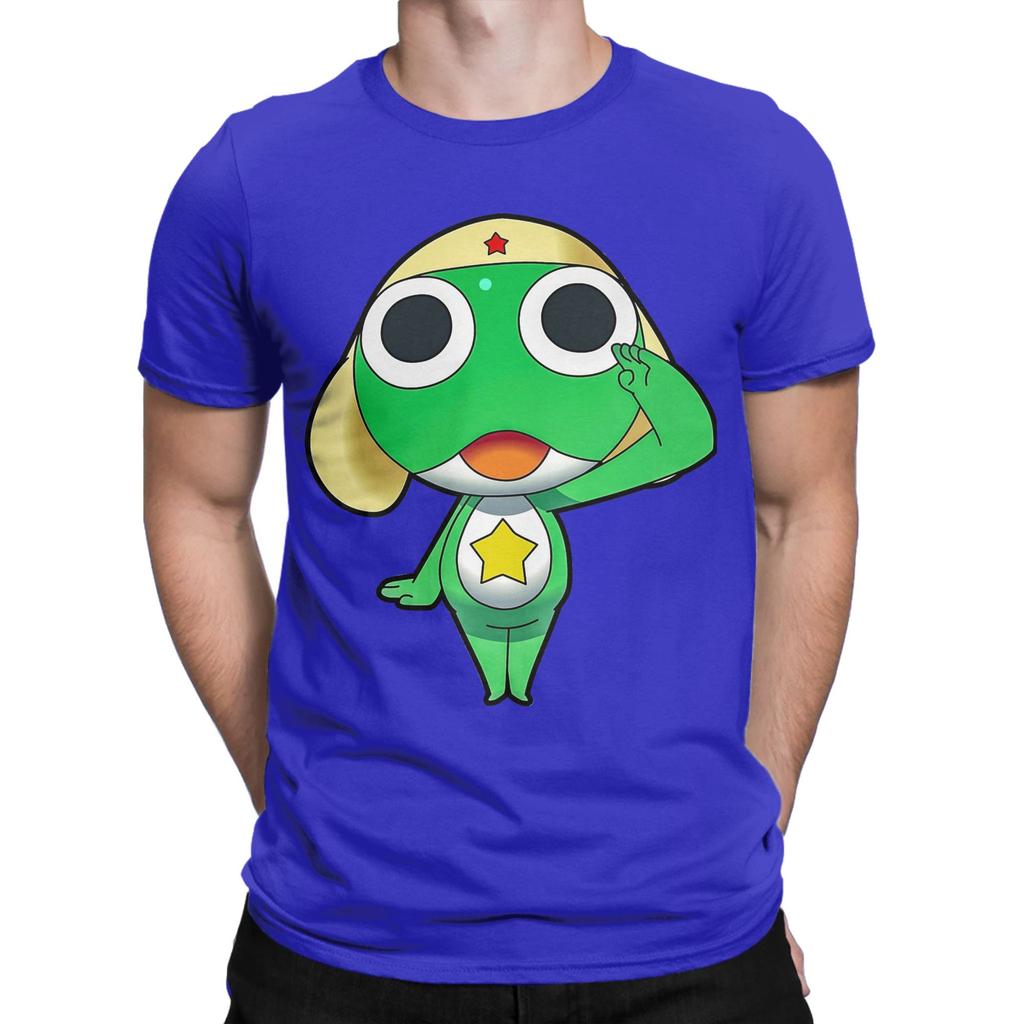 Cute Cartoon Sgt Frog Keroro TShirt for Men Women  Humorous Cotton Tee Shirt Round Neck Short Sleeve T Shirt New Arrival Tops