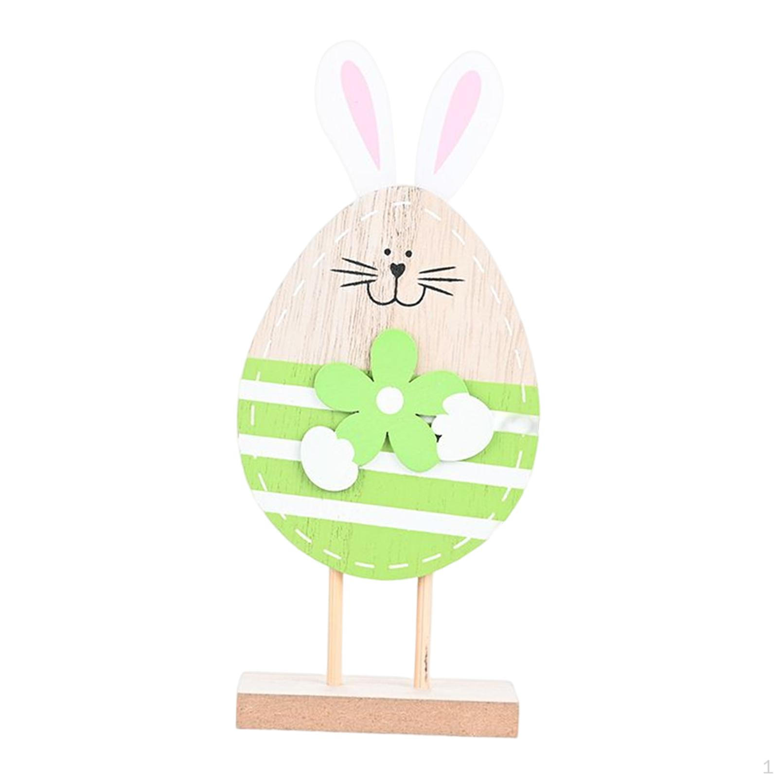 

Ornament Spring Easter Decors Crafts Adorable Figurine Sculpture for Holiday Office Farmhouse Table зелёный