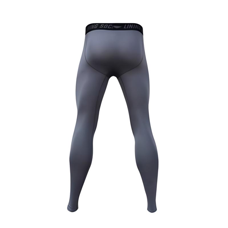 Li-Ning Professional Quick-Dry High-Elastic Tight Sports Long Pants Men Bottoms Gray AULR079-3