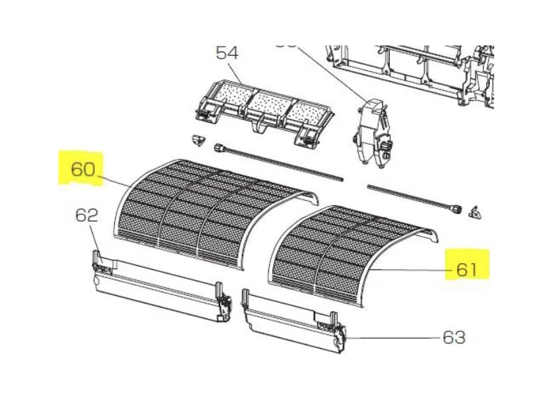 Genuine Mitsubishi Air Conditioner Filters, M216K9100 + M215K1100, Set of 1 (One Filter Per Vehicle)