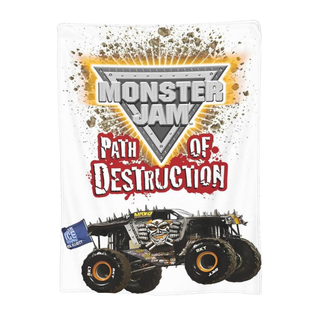 Monster Jam Grave Digger Truck Blanket Cover Wool Throw Blanket Home Couch Printed Soft Warm Bedsprea