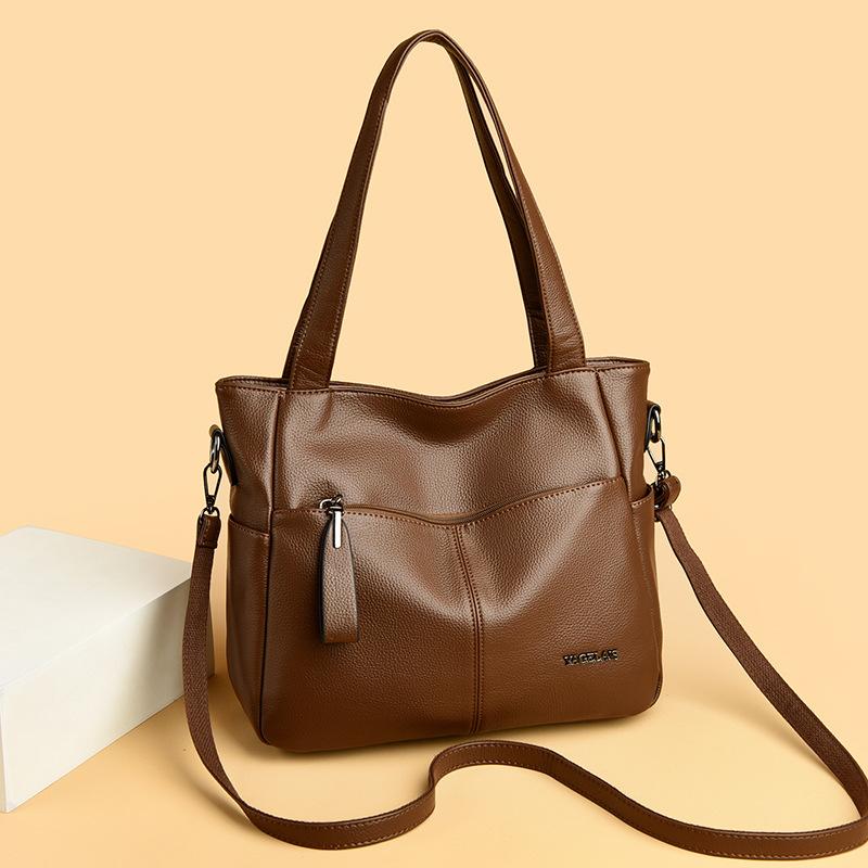 Large-capacity Women's Bag, Single-shoulder Bag, Elegant Tote Bag, Fashionable Middle-aged Mother's Bag, Practical Large Bag