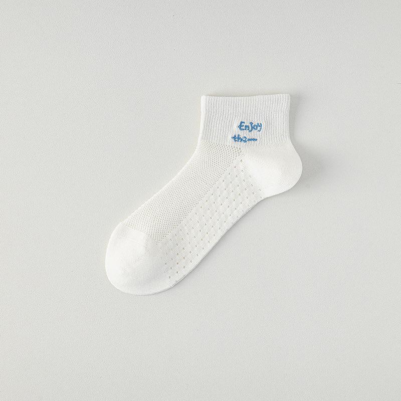 

Женские летние тонкие милые мультяшные вышитые сетчатые дышащие бесшовные короткие хлопковые носки 1 pair