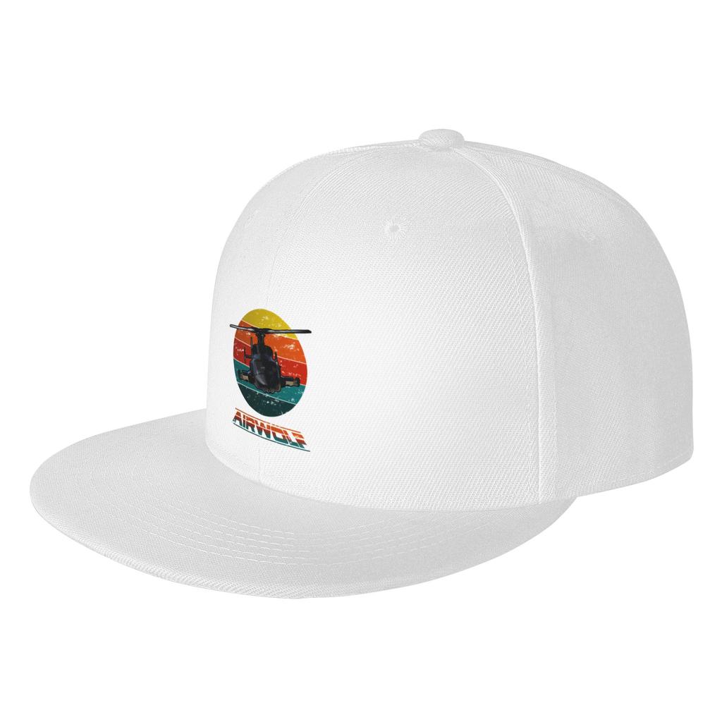 Fashion Airwolf Sunset s Retro Classic Flat Brim Sun Hat Foldable Mesh Cap