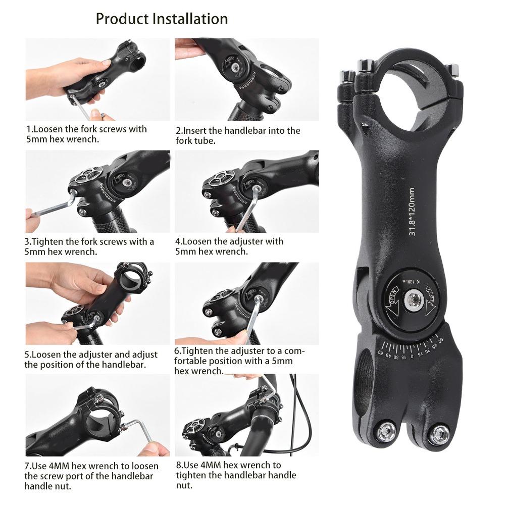 120 mm Length Handlebar Stem Lightweight Bike Handlebar Stem  for BMX,Road and Mountain Bikes
