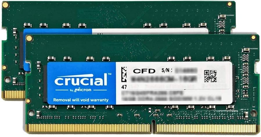 

CFD Sales Laptop Memory 16GB x 2 Compatible with Lifetime Crucial by Micron DDR4-3200 (PC4-25600) (32GB) Warranty, 260-pin, W4N3200CM-16GQ
