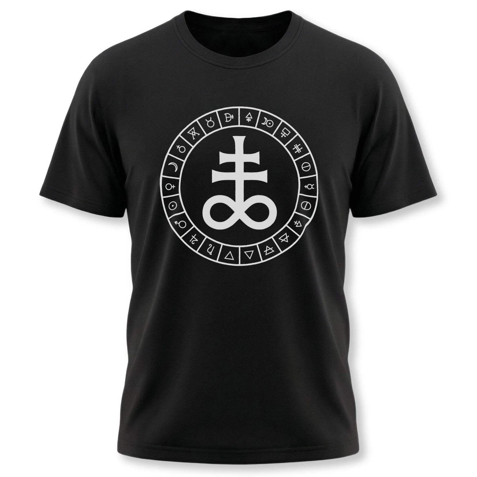 Leviathan Cross Alchemical Occult T-Shirt | Brimstone Symbol Tee Shirt Design L