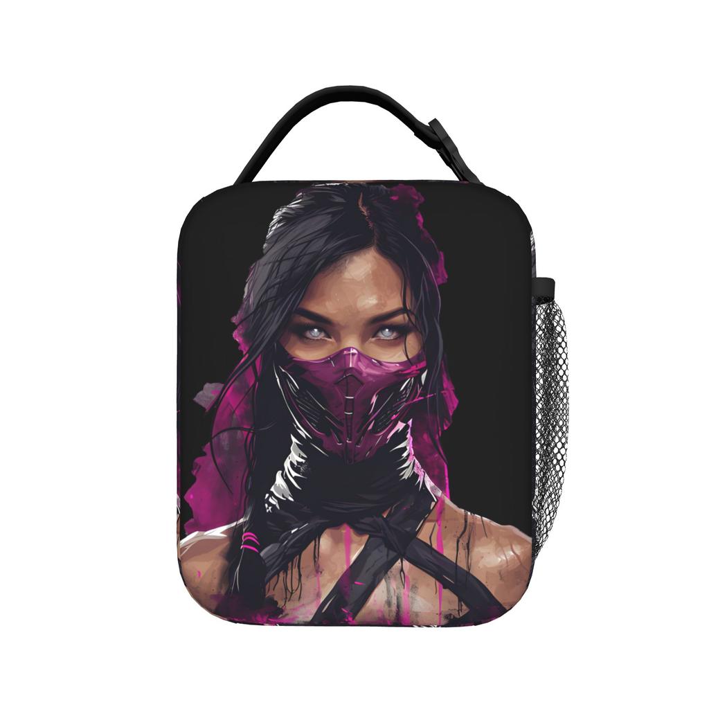 Mileena Mortal Kombat Game Insulated Lunch Bags Thermal Bag Reusable,Lunch Container Large Lunch Box Tote Food Bag Beach