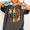 Comfort Colors Halloween Nurse Shirt, Spooky Nurse Life T-Shirt, Fall Nursing Tee