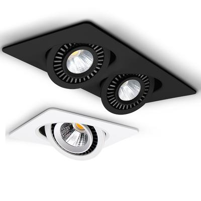 LED zapustené stropné svietidlo štvorcové otočné o 360 stupňov 10W 14W 20W 24W AC220V COB stropné bodové svetlo na obraz TV pozadie