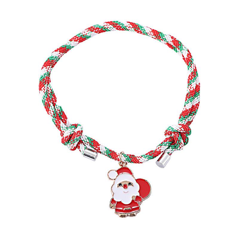Colorful Christmas Cartoon Pendant Bracelet - Creative Holiday Jewelry