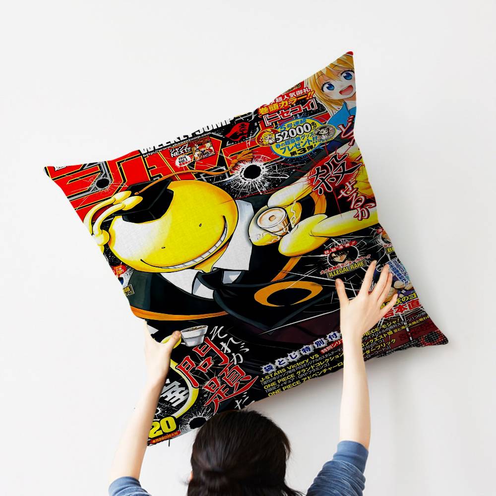 Anime Assassination Classroom Personalized picture text home decorative pillows Household Gifts 45x45cm