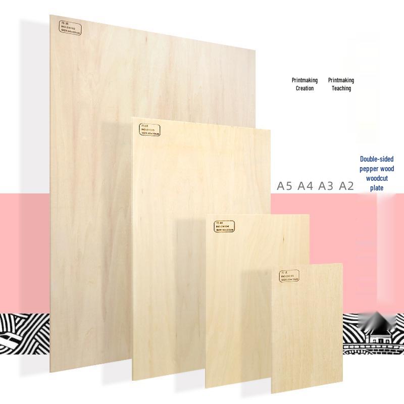 Linden Wood Carving & Printmaking Board with Powdered Pigment and Paper Pulp for Woodcut Art and Painting Madi 15x22 Linden Wood Carving Plate