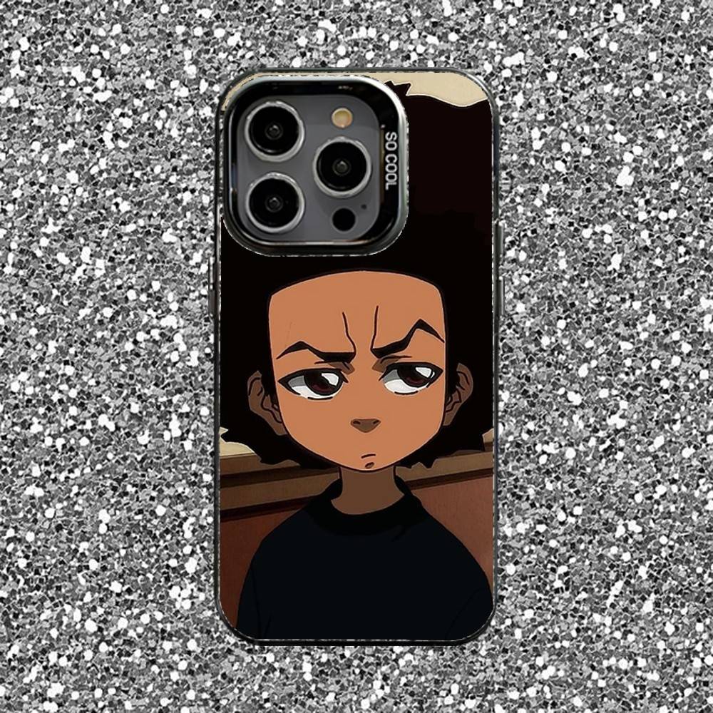 Riley Freeman Boondocks Phone Case For iPhone 16,15,14,13,12,11,Pro,XS,Max,Plus,Mini,SE Black Candy Matte Shockproof Cover