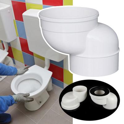 110mm WC nuleidimo vamzdelis PVC plastikas Kampinis flanšas Adapteris Vonios kambario renovacija