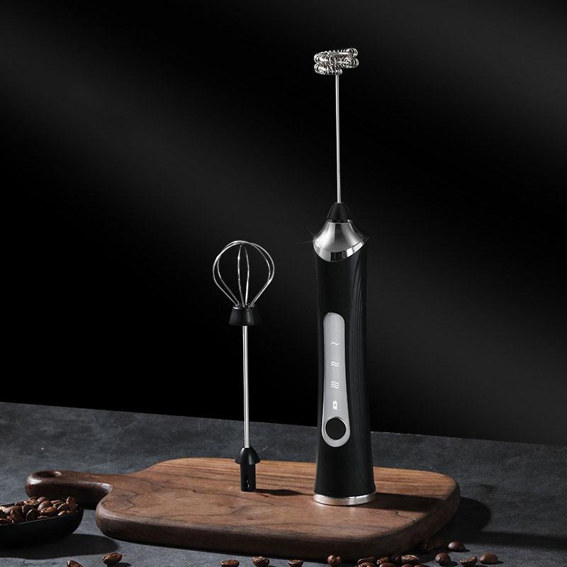 

Электрический вспениватель молока с USB-портом, блендер для кофеварки, кухонный мини-беспроводной венчик для взбивания яиц, миксер для взбивания сливок, автоматический вращающийся венчик для перемешивания CHINA чёрный