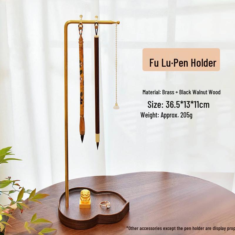 Solid Wood Calligraphy Brush Stand: Multifunctional Brush Holder for Beginners