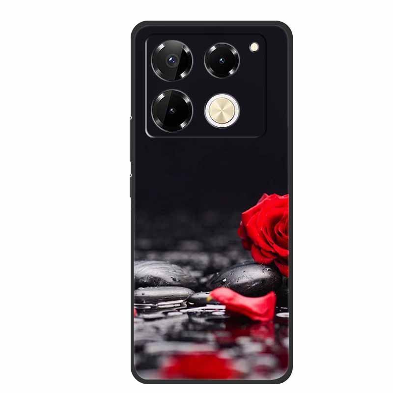 For Infinix Note 40 Pro 5G Case TPU Soft Silicone Cover Phone Cases for Infinix Note 40 40pro 4G Flowers Lovely Coque Fundas