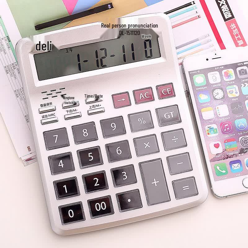 Deli Large Button Voice Calculator