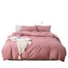 Japanese Solid Color Bed Set - Skin-Friendly, Breathable Sheets and Quilt Cover for Dormitories