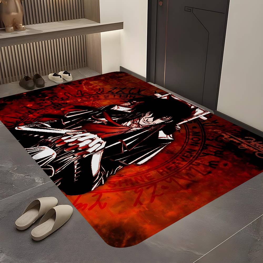 Anime H-Hellsing Bathroom Mat Kids Room Bedroom Decoration Balcony Anti-Slip Doormat Living Room Bedside Area Rugs