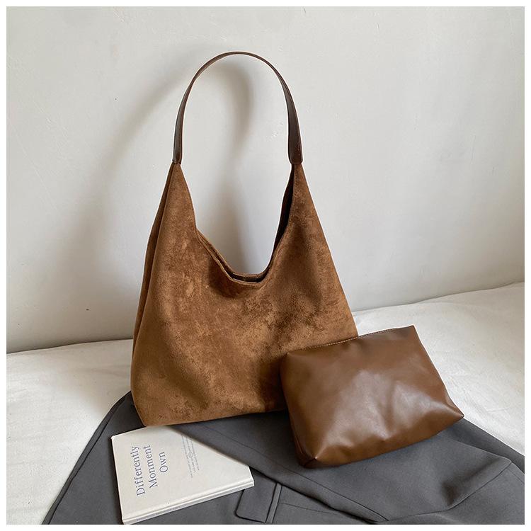Korean Niche Underarm Bag Women's New 2025 Large-capacity Casual Fashion Retro Tote Bag Commuter Shoulder Bag