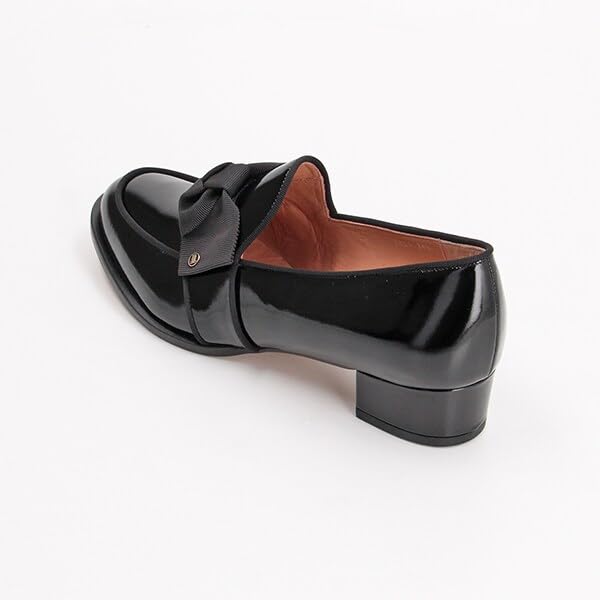 on Loafers Ribbon Motif Heel Up Loafers 2828 B Glass Combination cm E [Lanvin Blue] Women's 24.5