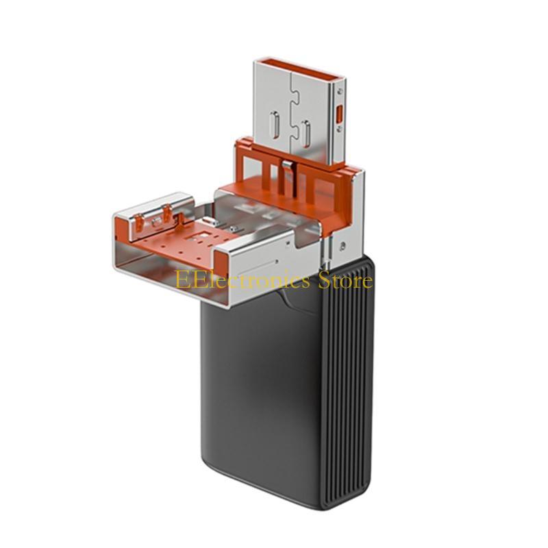 B03C Type C to MicroSDs Card Reader, Easy File Access with Included USB Converters for PC Laptop