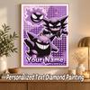 Gengar Haunter Gastly Custom Name Diamond Painting Personalized 5D Full Drill DIY Diamond Art Home Decor