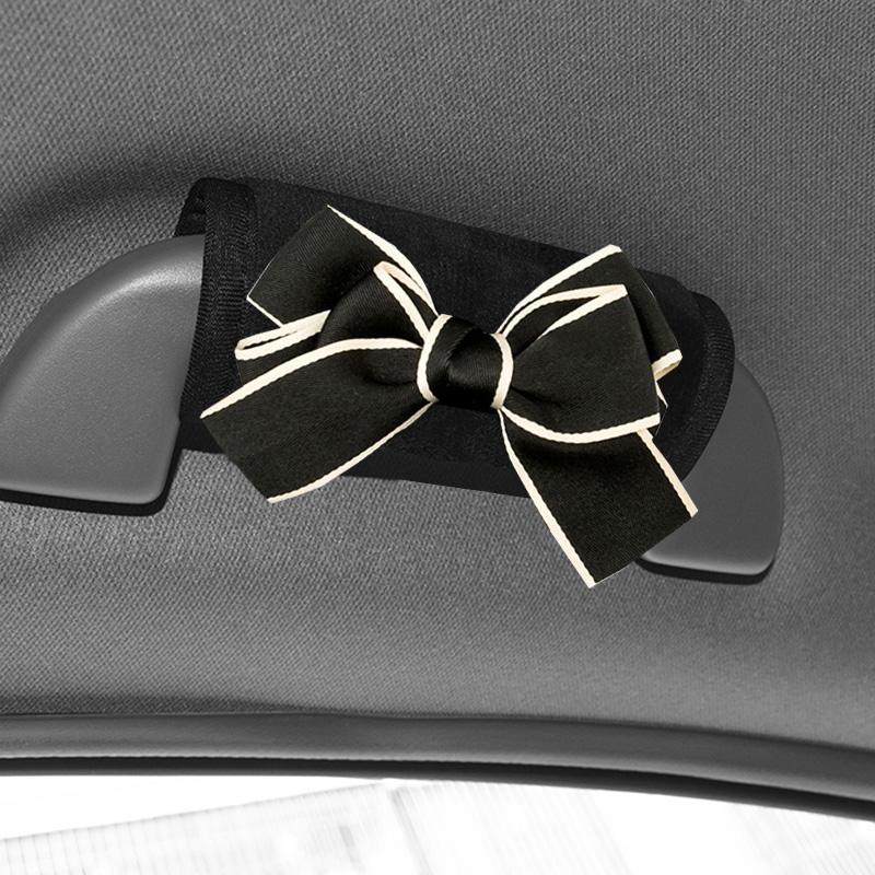 1pc Cute Bowknot Car Gear Shift Cover Soft Plush Auto Shifter Hand Brake Case For Women Car Accessories Interior Decoration