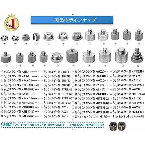 Tomoka #19 Microphone Adapter Screw (PF1/2" BTS to 5/16" JIS) - Convenient for attaching Japanese microphone holders such as TOA and VOSS to broadcast
