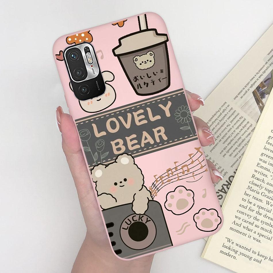 For Xiaomi Redmi Note 10 10T 11 SE 5G Case Pilot Cartoon Pattern Soft Silicone Back Cover For Xiaomi Poco M3 Pro 5G New Bumper