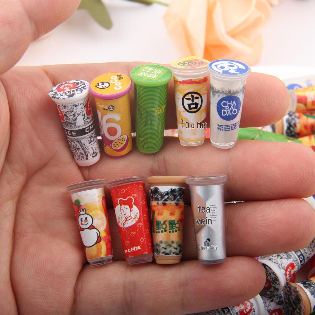 Mini Food Toys - DIY Milk Tea Cup Ornaments for Kids’ Playhouse and Gifts