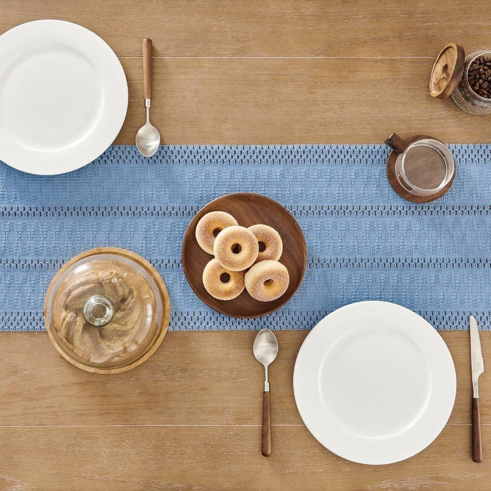 American Style Festival Dining Table Cover Solid Color Tablecloth Boho Table Runner Christmas