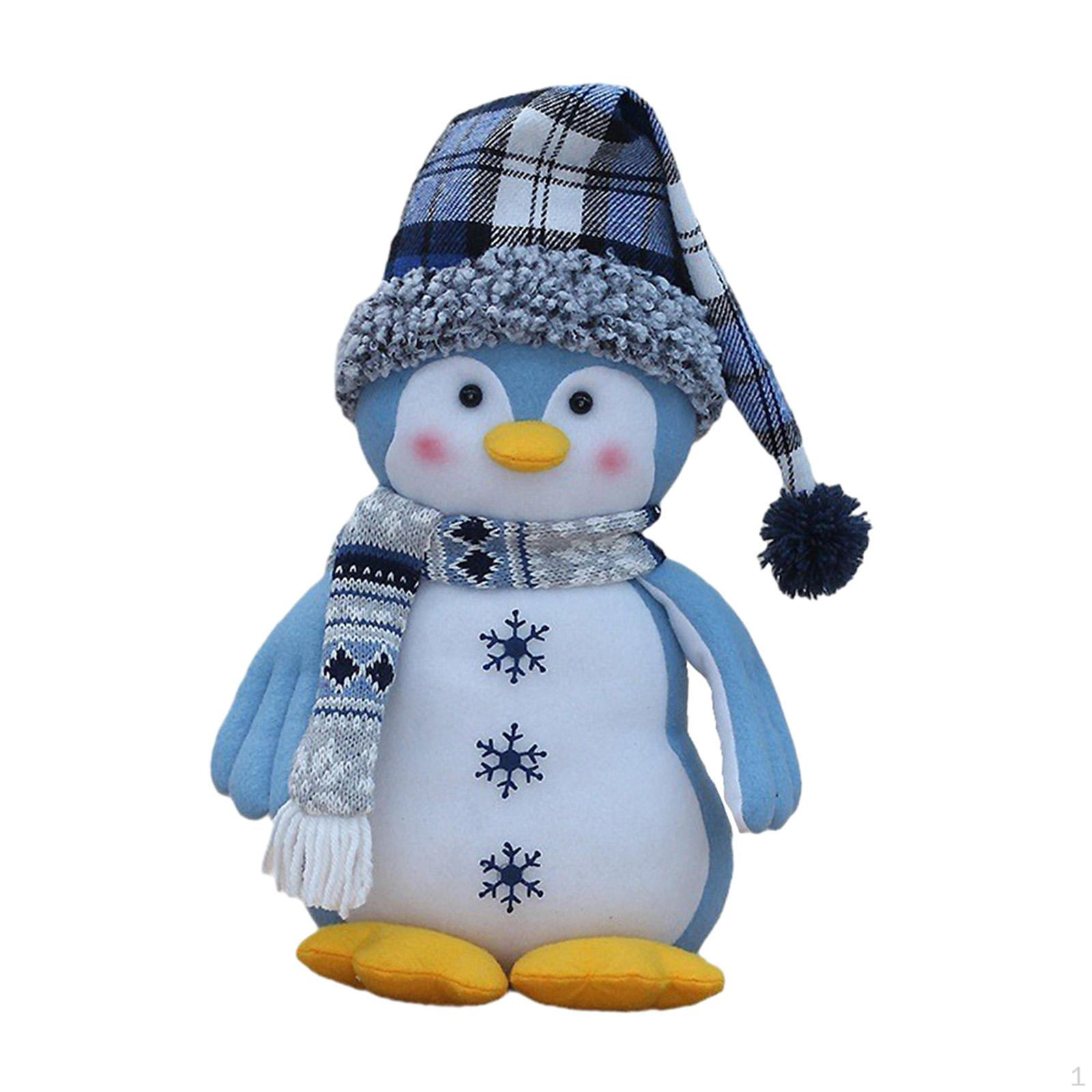 Christmas Decoration Doll Animals Figurine Educational Toys Novelty with Costume Indoor Outdoor penguin