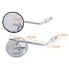 nakira Motorcycle Mirror 0.4 inch (10 mm) Cross Cub Hunter Cub Monkey 125 Ducks 125 Silver