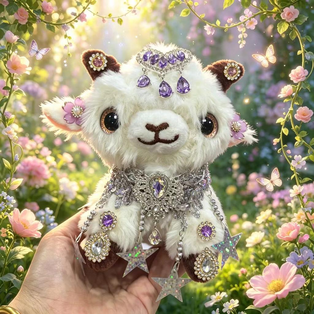 Cute Sheep Plush Keychain Doll, Mini Lamb Stuffed Pendant, Soft Bag Hanging Ornament Accessory