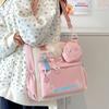 Versatile Teen Girls Handbag with Cartoon Coin Purse  Cute Cartoon Shoulder Bag  Super Cool Crossbody Bag