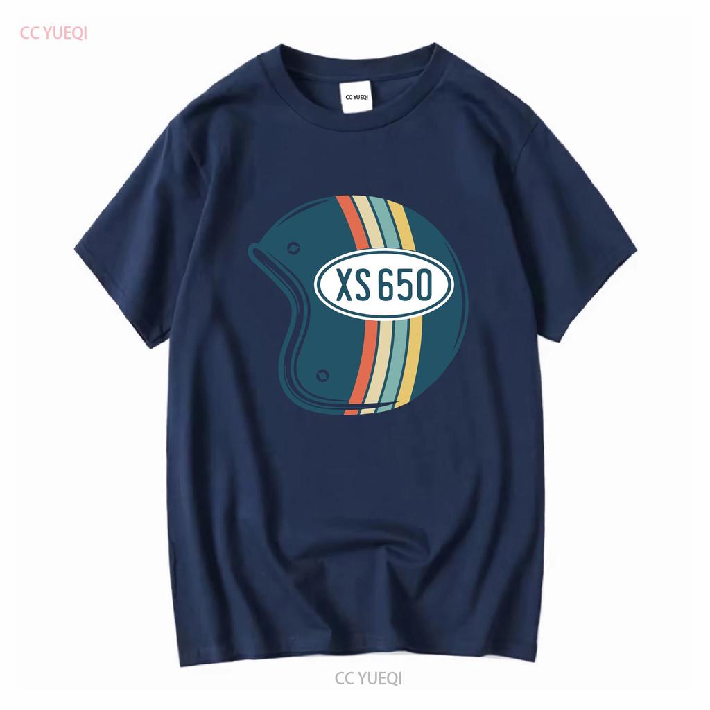 XS650 Retro Old Style HelmeT T Shirt XS 650 Cafe Racer Vintage Look Long or Short Sleeves Vintage Washed Unisex Comfortable