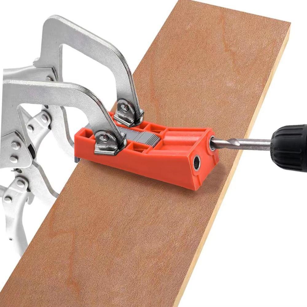 With Magnet Hole Punching Positioner Single/Twin Hole Guide Hole Fixture  DIY Woodworking Tools