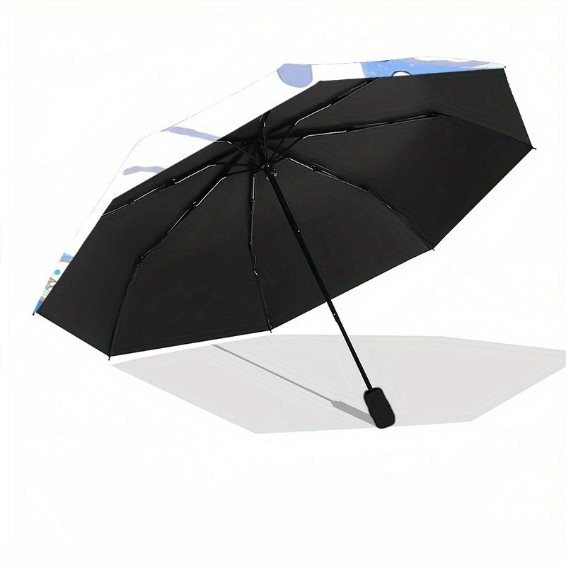 1pc Cute Cinnamoroll Idea Design Automatic Opening and Closing Umbrella - Lightweight 3-Fold Design, Suitable for Fans, Travel, Daily Use, Interesting