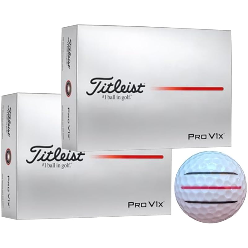 

[Hapiraki_Golf Line] golf ball 2025 Pro V1 V1X With line (V1X_White 2 dozen_3 lines)
